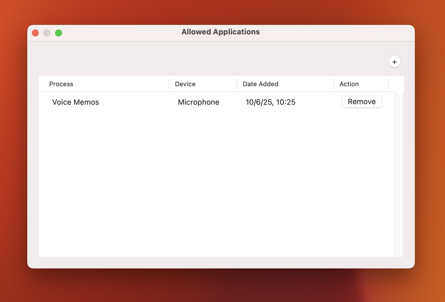Allowed Apps Demo